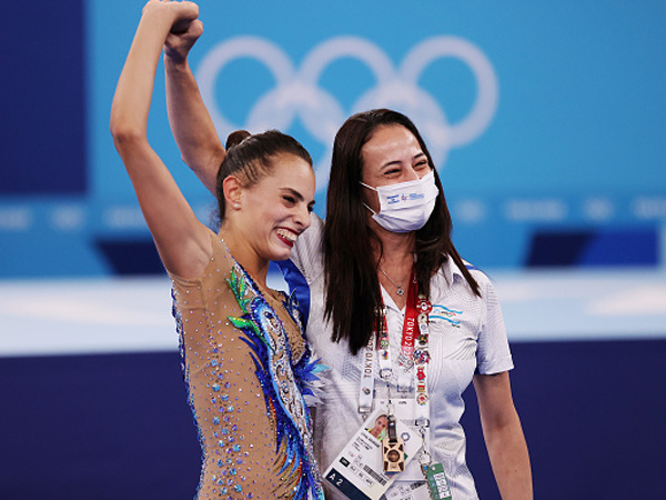 עם המאמנת איילת זוסמן (gettyimages)