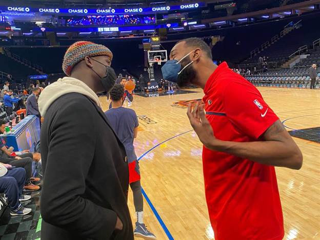 איחוד צהוב-כחול ב-NBA: פישר ושון ג'יימס בגארדן בשבוע שעבר