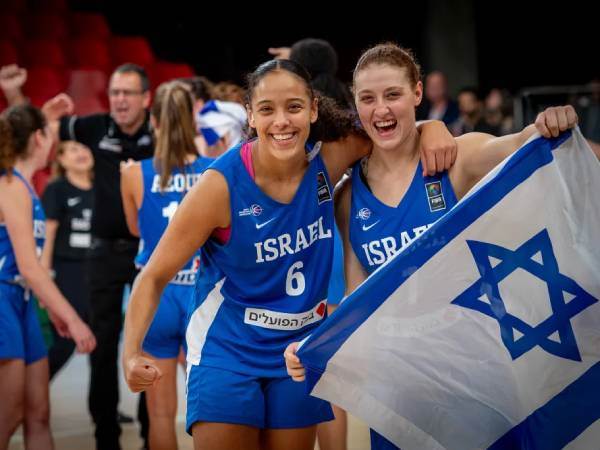 דהן סוויץ ומיקה ביתן, שהצטיינה היום עם 19 נק` (FIBA)