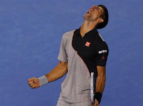 דיוקוביץ', חגג מוקדם מדי (GETTYIMAGES)