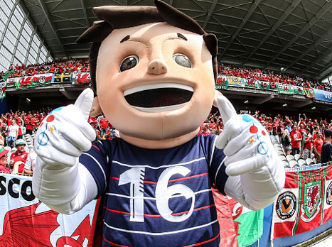 גם הקמע כבר מוכן למשחק (gettyimages)